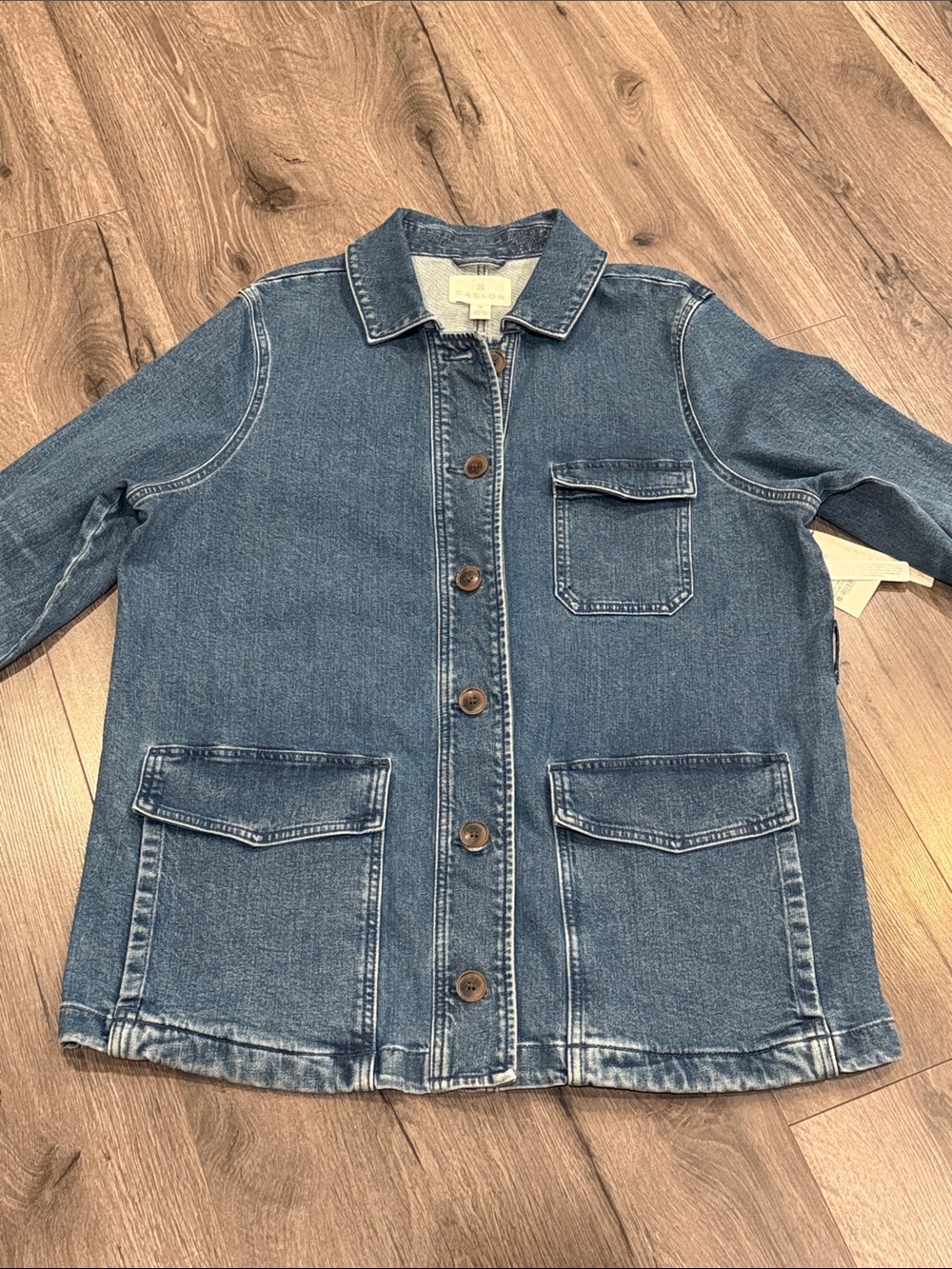 🧡Caslon Blue Denim Button-Up Workwear Stylish Americana Jean Jacket